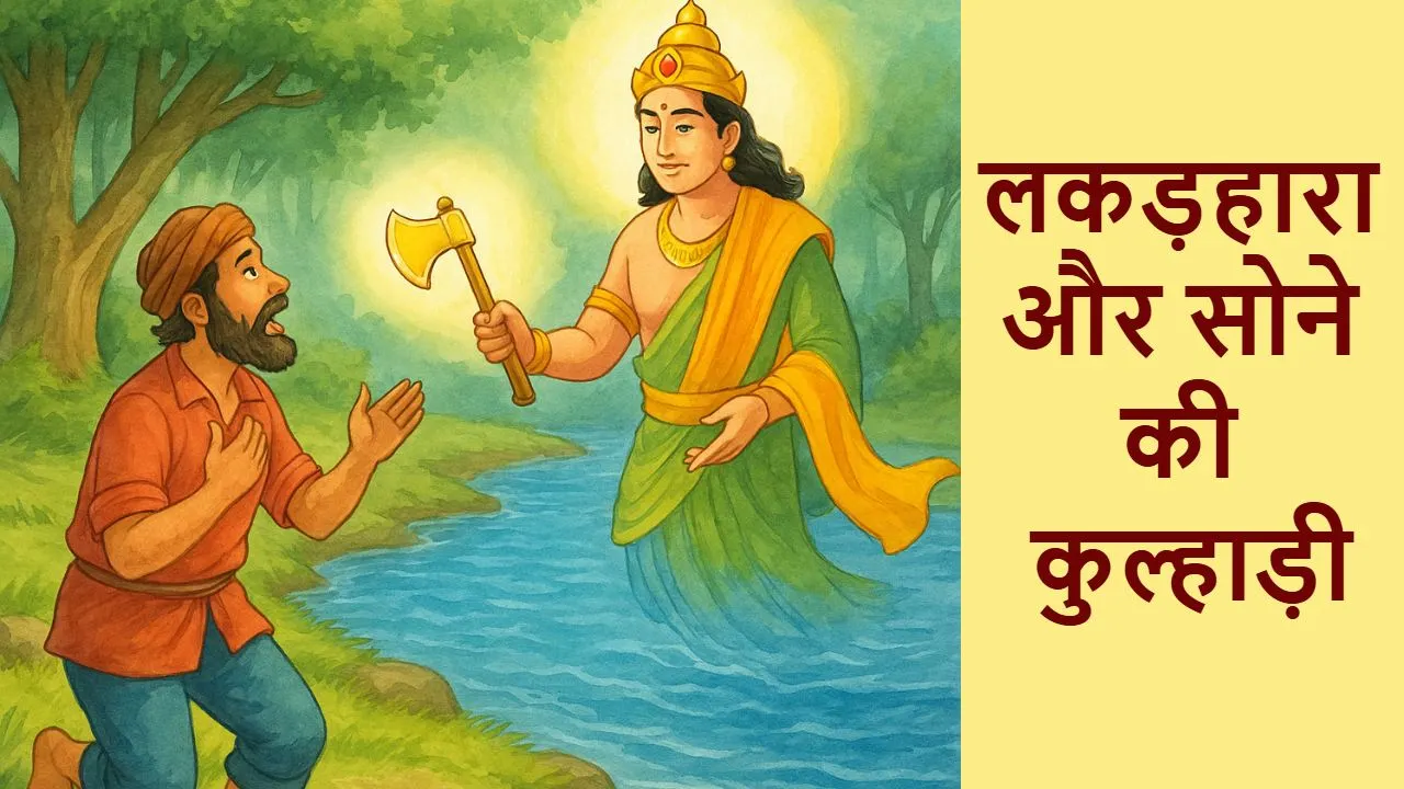लकड़हारा और सोने की कुल्हाड़ी – एक प्रेर...